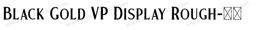 Black Gold VP Display Rough字体转换
